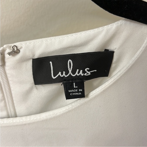 Lulu’s Believe it or Knot White Long Sleeve Tie-Front Slater Dress - Size L - Picture 5 of 7